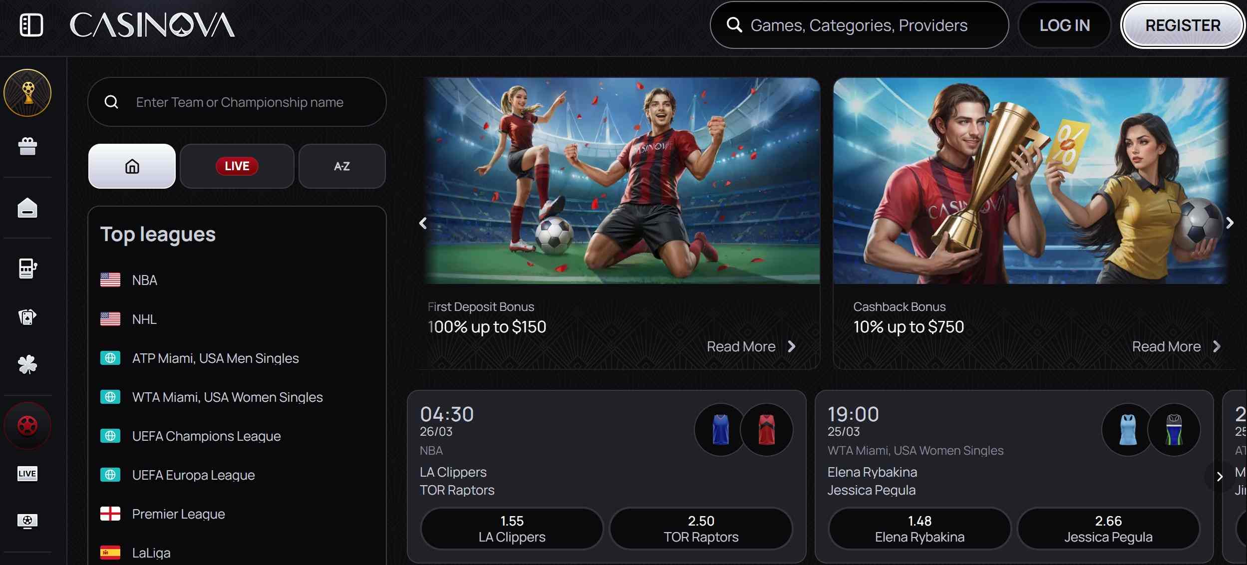 Casinova sportsbook